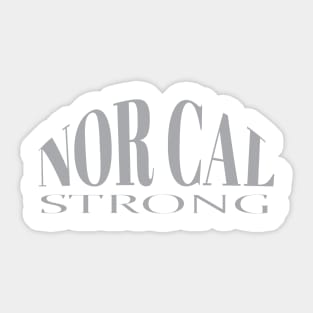 NORCAL STRONG DESIGN #2 GREY-WHITE BORDER Sticker